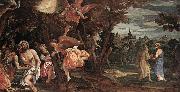 Paolo  Veronese Baptism and Temptation of Christ oil painting on canvas